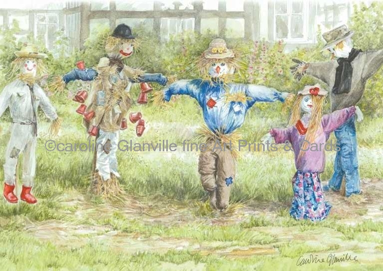 Scarecrow competition painting by Caroline Glanville