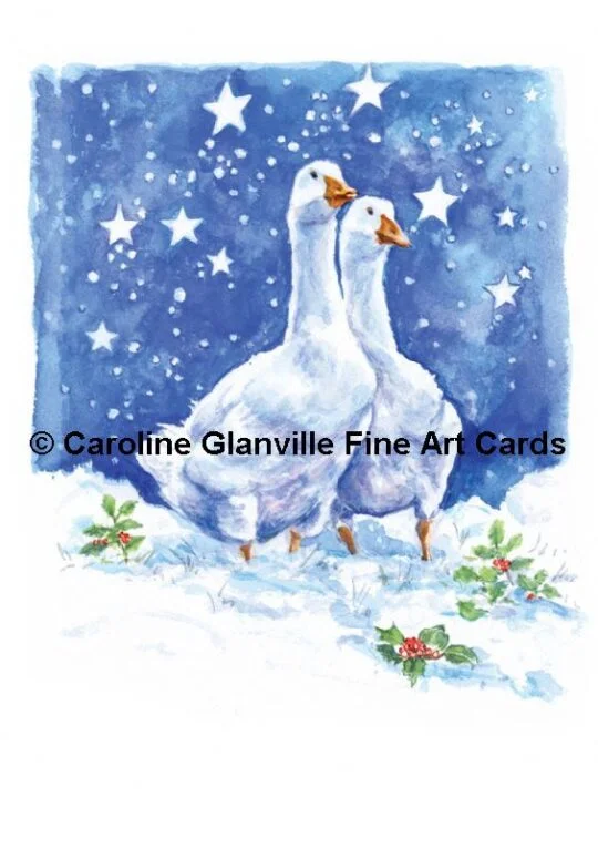 72. Two Geese - Greeting Card