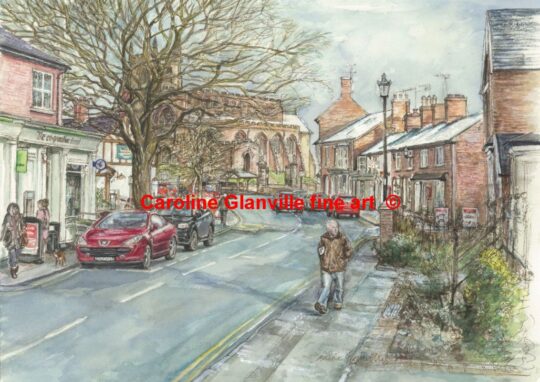 Ref: A3 View towards St. James Church Audlem Cheshire