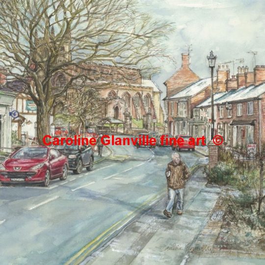 Ref: A3 View towards St. James Church Audlem Cheshire