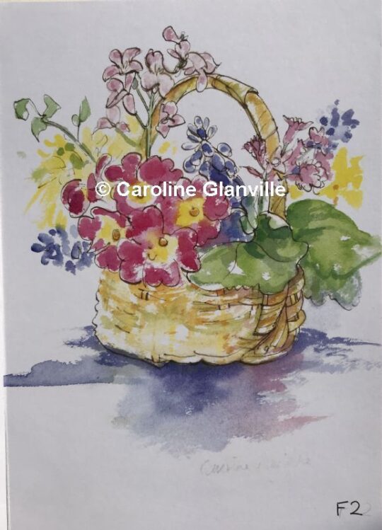 Ref. F2 Little basket of spring flowers