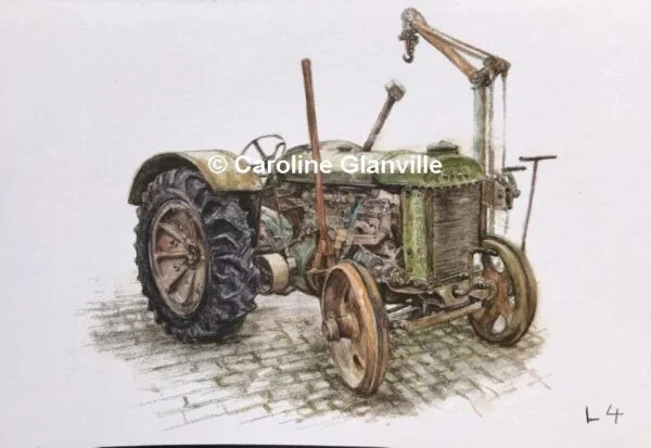 Ref.L4 Vintage Tractor, ‘Fordson’ - Greeting Card