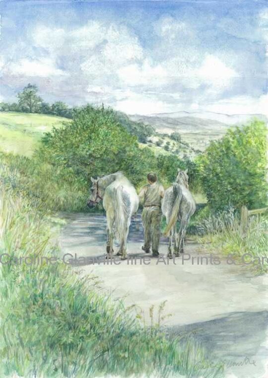 Ref: 92. Down the Lane - Greeting Card